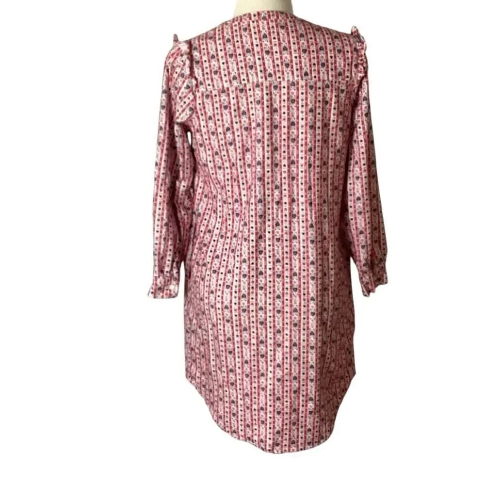 Lanz of Salzburg Short Flannel Nightgown Sleep Shirt Women’s Small